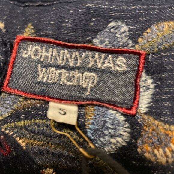 Johnny Was Forest Velvet Mix Shirt Blue S - Picture 4 of 7